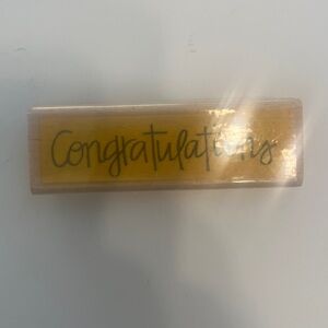 Yellow 'Congratulations' Stamp